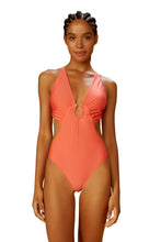 Carregar imagem no visualizador da galeria, Model Front: Blueman One-Piece Maio Resort Salmao