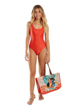 Carregar imagem no visualizador da galeria, Model Back: Blueman Beach Bag Bolsa Alca Ilhos Tropical Mess