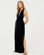 Carregar imagem no visualizador da galeria, Gallery: Blueman Maxi Dresses Vestido Saida Duo Liso Preto Mistica