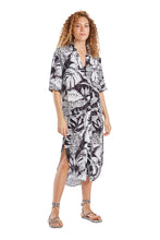 Carregar imagem no visualizador da galeria, Model Front: Blueman Shirtdress Vestido Chemise Recortes Eclipse