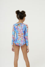 Carregar imagem no visualizador da galeria, Model Back: Blueman Girl's One-Piece Maio Amber Escama Inf