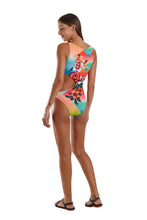 Carregar imagem no visualizador da galeria, Model Back: Blueman One-Piece Maio Body Flower Power