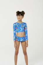 Carregar imagem no visualizador da galeria, Model Front: Blueman Girl's Two-Piece Biquini Peteca Simpatia Inf