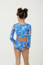 Carregar imagem no visualizador da galeria, Model Back: Blueman Girl's Two-Piece Biquini Peteca Simpatia Inf