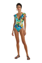 Carregar imagem no visualizador da galeria, Model Front: Blueman One-Piece Maio Hula Maresia