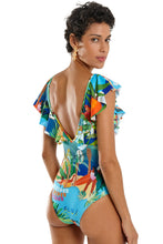 Carregar imagem no visualizador da galeria, Model Back: Blueman One-Piece Maio Hula Maresia