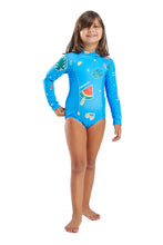 Carregar imagem no visualizador da galeria, Model Front: Blueman Girl's One-Piece Maio John Manga Longa Sticker
