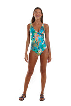 Carregar imagem no visualizador da galeria, Model Front: Blueman One-Piece Maio Show Blue