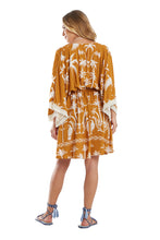 Carregar imagem no visualizador da galeria, Model Back: Blueman Mini Dress Vestido Kaftan Curto Tucanus