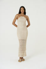 Carregar imagem no visualizador da galeria, Model Front: Blueman Maxi Dresses Vestido Longo Tricot Lurex