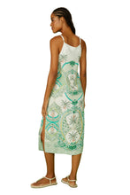 Carregar imagem no visualizador da galeria, Model Back: Blueman Beach Skirt Vestido Mikaela Azulejaria