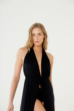 Carregar imagem no visualizador da galeria, Image 05: Blueman Maxi Dresses Vestido Saida Duo Liso Preto Mistica