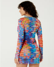 Carregar imagem no visualizador da galeria, Image 06: Blueman Mini Dress Vestido Tule Manga Longa Escama