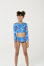 Carregar imagem no visualizador da galeria, Model Front: Blueman Girl's Two-Piece Biquini Peteca Simpatia Inf
