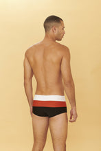 Carregar imagem no visualizador da galeria, Model Back: Blueman Sunga / Boxer Sunga Army Crepusculo Laranja
