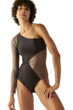 Carregar imagem no visualizador da galeria, Image 02: Blueman One-Piece Ornamento Caramel Preto
