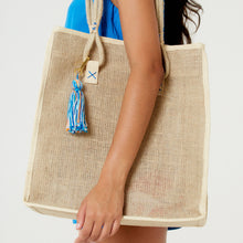 Carregar imagem no visualizador da galeria, Gallery: Blueman Beach Bag Bolsa Quadrada Juta Natural

