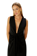 Carregar imagem no visualizador da galeria, Image 02: Blueman Maxi Dresses Vestido Saia Sobreposta Preto
