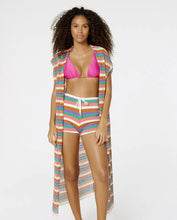 Carregar imagem no visualizador da galeria, Gallery: Blueman Kaftans / Cover Ups Blusa Kimono Listras
