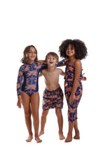 Carregar imagem no visualizador da galeria, Image 06: Blueman Girl's One-Piece Maio Long John Açaí
