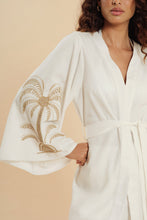 Carregar imagem no visualizador da galeria, Image 02: Blueman Kaftans / Cover Ups Offwhite Kimono Tropical
