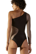 Carregar imagem no visualizador da galeria, Image 05: Blueman One-Piece Ornamento Caramel Preto
