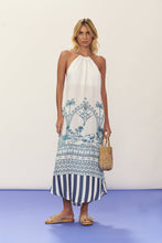 Carregar imagem no visualizador da galeria, Model Front: Blueman Maxi Dresses Choker Dress From-Rio
