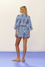 Carregar imagem no visualizador da galeria, Model Back: Blueman Beach Playsuits / Rompers Romper Seiva-Doce-Azul
