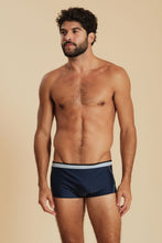 Carregar imagem no visualizador da galeria, Model Front: Blueman Sunga / Boxer Sunga Army Millenial Marinho
