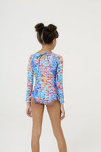 Carregar imagem no visualizador da galeria, Model Back: Blueman Girl's One-Piece Maio Amber Escama Inf
