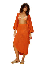 Carregar imagem no visualizador da galeria, Image 03: Blueman Kaftans / Cover Ups Laranja-Tricot Kimono
