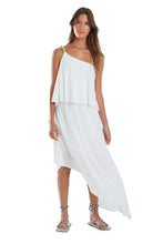 Carregar imagem no visualizador da galeria, Model Front: Blueman Maxi Dresses Lilith Madeira Off White

