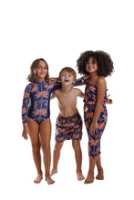 Carregar imagem no visualizador da galeria, Image 06: Blueman Girl's One-Piece Maio Long John Açaí

