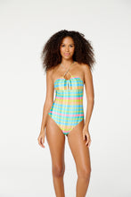 Carregar imagem no visualizador da galeria, Model Front: Blueman One-Piece Maio Catita Xadrez Candy
