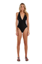 Carregar imagem no visualizador da galeria, Model Front: Blueman One-Piece Maio Mambo Double Preto/Vermelho
