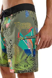 Image 04: Blueman Boardshort Bermuda Midi Pkt Praia Florestinha Verde
