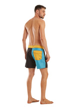 Carregar imagem no visualizador da galeria, Model Back: Blueman Boardshort Bermuda Mini Color Block Azul

