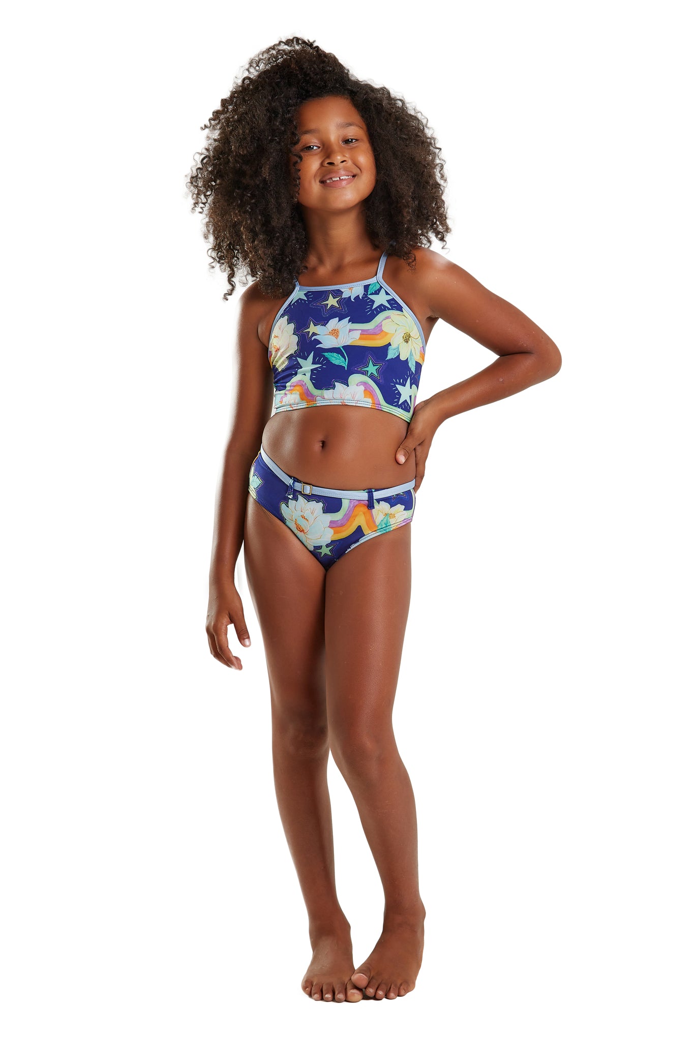 Model Front: Blueman Girl's Two-Piece Biquini Lais Ceu De Flor