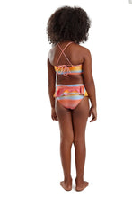 Carregar imagem no visualizador da galeria, Model Back: Blueman Girl&#39;s Two-Piece Biquini Peteca Sunset
