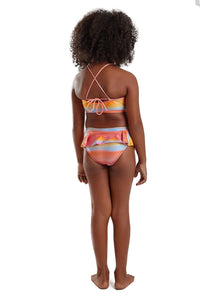 Model Back: Blueman Girl's Two-Piece Biquini Peteca Sunset