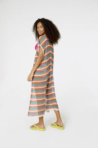 Model Back: Blueman Kaftans / Cover Ups Blusa Kimono Listras