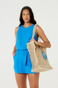 Image 03: Blueman Beach Bag Bolsa Quadrada Juta Natural