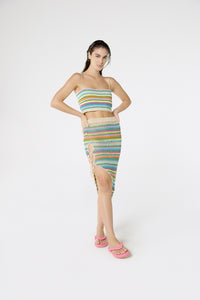 Model Front: Blueman Beach Skirt Bottom Crochet Listras