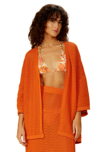 Gallery: Blueman Kaftans / Cover Ups Laranja-Tricot Kimono