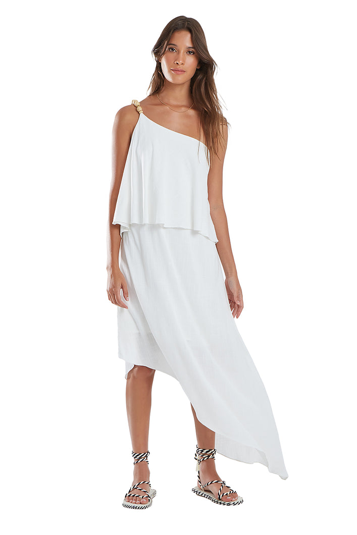 Model Front: Blueman Beach Dresses Lilith Madeira Off White