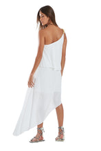 Carregar imagem no visualizador da galeria, Model Back: Blueman Maxi Dresses Lilith Madeira Off White
