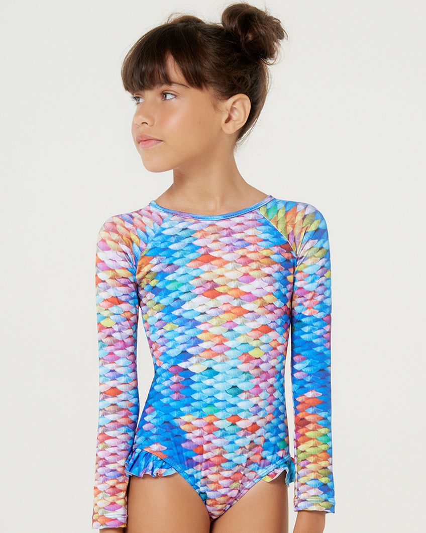 Gallery: Blueman Girl's One-Piece Maio Amber Escama Inf