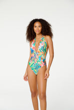 Carregar imagem no visualizador da galeria, Model Front: Blueman One-Piece Maio Biju Selvagem
