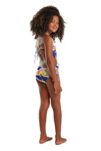Carregar imagem no visualizador da galeria, Model Back: Blueman Girl&#39;s One-Piece Maio Elsa Ceu De Flor
