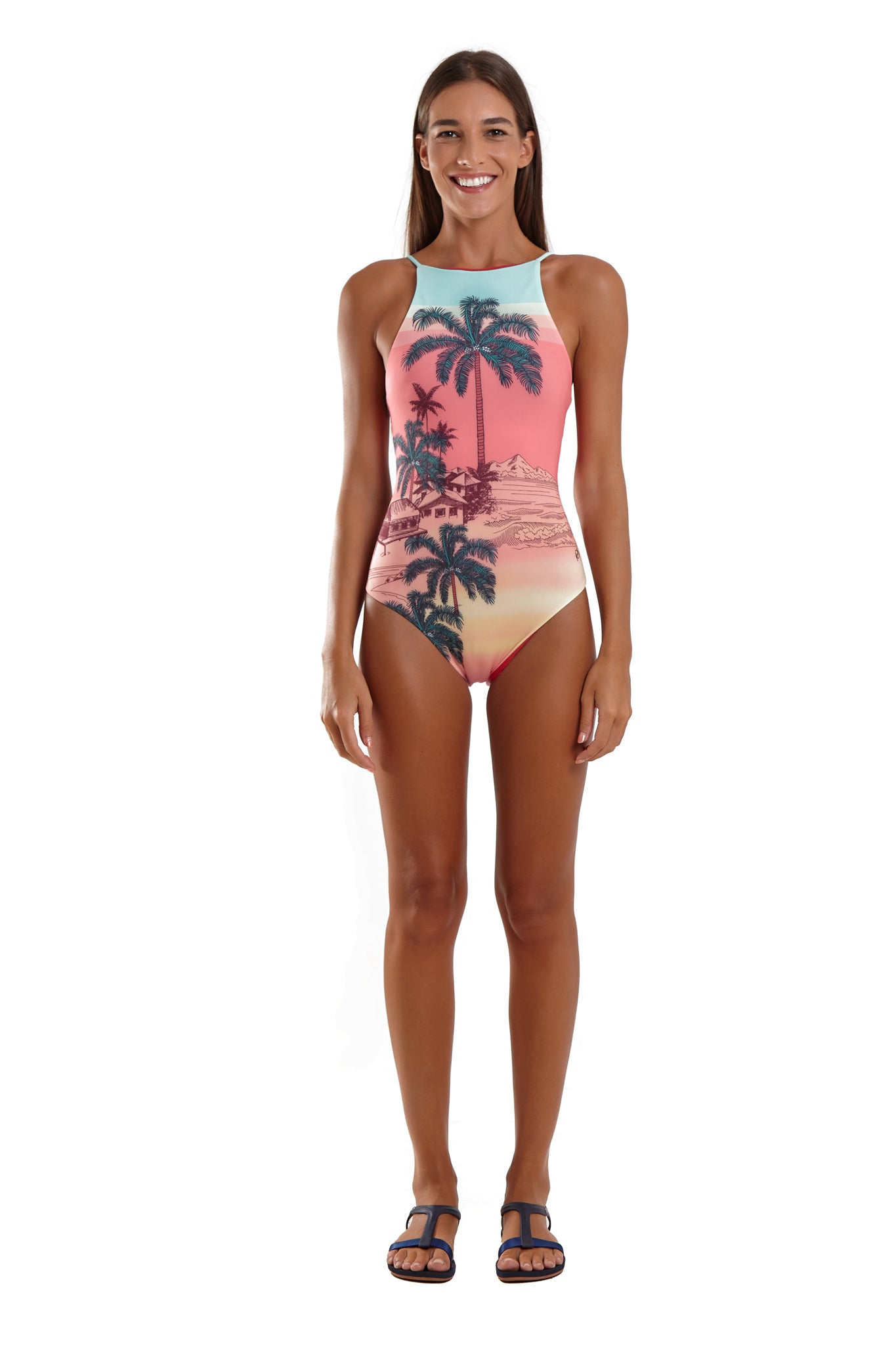 Model Front: Blueman One-Piece Maio Jasmim Puerto